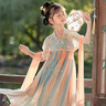 妮莎倍兒漢服女童2025新款秋季古裝公主裙兒童國風(fēng)超仙唐裝 綠色 130 曬單實拍圖