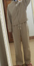 班尼路外套女運(yùn)動套裝女裝2025年秋冬季新款上衣服褲子兩件套小個子潮流 淺卡其-兩件套 【NJ45款】 M 曬單實拍圖