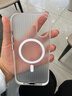 猩球衛士高級感防指紋適用Apple/蘋(píng)果iPhone16磁吸瓦楞手機殼超薄行李箱條紋保護套磨砂MagSafe透明外殼白 曬單實(shí)拍圖