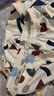 蕉內301H兒童睡衣男女童純棉家居服套裝透氣大童寶寶長(cháng)袖不悶汗春秋季 七彩積木塊 160 曬單實(shí)拍圖