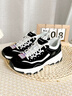 斯凱奇奧利奧|秋季黑白老爹鞋復古熊貓鞋透氣厚底增高運動(dòng)鞋 曬單實(shí)拍圖