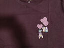 Teenie Weenie小熊女裝t恤2025夏季新款寬松白色休閑圓領(lǐng)短袖上衣 酒紅色 L 曬單實(shí)拍圖