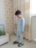 彩橋兒童內(nèi)衣套裝德絨無痕隨心裁男童女童保暖內(nèi)衣秋衣秋褲 天空藍(lán)-男童 140cm 曬單實拍圖