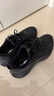 鴻星爾克男鞋秋冬季新款防潑水革面跑鞋黑色輕便跑步鞋保暖運動(dòng)鞋子男款 正黑 42 曬單實(shí)拍圖