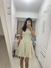 UR2025秋季新款女魅力蝴蝶結(jié)波點收腰超短款連衣裙UWG750244 米白印花 S 曬單實拍圖
