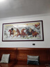 八駿圖辦公室裝飾畫(huà)馬到成功掛畫(huà)沙發(fā)背景墻壁畫(huà)駿馬圖會(huì )議室國畫(huà) 八駿全圖 130*66cm【實(shí)木邊框】 曬單實(shí)拍圖