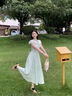 瑜尚臻品 小清新藍(lán)色海軍領(lǐng)短袖連衣裙女2025年夏日絕美高級(jí)感掐腰A字長(zhǎng)裙 海軍領(lǐng)連衣裙【S】 曬單實(shí)拍圖