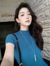 美洋（MEIYANG）彩色卡戴珊T恤 人棉螺紋針織立領(lǐng)彈力短袖上衣t恤女 藍色 M 曬單實(shí)拍圖