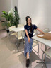 ZHR頭層羊皮革樂(lè )福鞋粗跟通勤單鞋女工作皮鞋套腳女鞋 EH227 黑色 37 曬單實(shí)拍圖