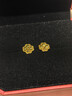 周大福爆閃愛心四葉草黃金耳釘耳飾(工費380)約2.8g EOF1832 曬單實拍圖