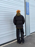 聲猴假兩件棉服男士冬季短款寬松休閑加厚保暖棉衣外套男襖潮夾克連帽 米白色棉服+半高領(lǐng)毛衣白+牛仔褲藍【三件套】 XL 曬單實(shí)拍圖