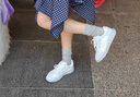 斐樂（FILA）【韓素希同款】官方女鞋摩登板鞋2025夏新款布丁鞋薄底鞋休閑鞋 雪白/幻象藍(lán)-SI 37.5 曬單實拍圖