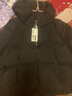 雪中飛2025冬新款云朵泡芙繭型短款羽絨服女冬小個(gè)子蓬松簡(jiǎn)約通勤 黑色|8056 S /160/84A 曬單實(shí)拍圖