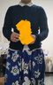 優(yōu)衣庫女裝紐花圓領(lǐng)針織開(kāi)衫/毛衣外套空調衫通勤481477 69 藏青色 L /160/88A 曬單實(shí)拍圖