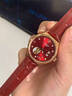 瑞士浪琴手表女士時(shí)尚奢華機械表十大品牌夜光防水超薄適用女表 升級版L6498玫金紅面-皮帶 曬單實(shí)拍圖