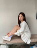斐樂(lè )（FILA）女鞋德訓鞋2025秋季新款鞋子飛泉鞋薄底鞋運動(dòng)休閑鞋 椰漿白/淺金屬銀-CM 36.5 曬單實(shí)拍圖