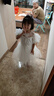 G.DUCKKIDS童裝女童連衣裙夏季蓬蓬裙兒童公主裙夏天生日禮服裙子鋼琴花童服 高端珍珠禮服裙乳白色 110 尺碼4~5歲【100-110cm】 曬單實(shí)拍圖