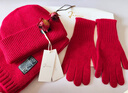 玖慕（JIUMU）純羊毛女士圍巾帽子手套三件套秋冬季保暖禮盒生日新年禮物送女生 曬單實(shí)拍圖