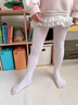 艾舞戈兒童舞蹈襪春秋薄款白色襪子女童跳舞練功打底褲襪 S碼 曬單實(shí)拍圖