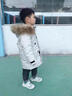 G.DUCKKIDS兒童羽絨服男款2024新款中小童寶寶加厚冬季外套中長(cháng)款派克服 白色 +白色毛領(lǐng) 90cm 曬單實(shí)拍圖