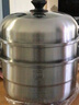九陽（Joyoung）蒸鍋不銹鋼蒸鍋家用燉湯蒸饅頭包子魚三層大容量湯鍋28cm 曬單實(shí)拍圖