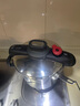 特福（Tefal）13重防爆高壓鍋燃氣灶家用 帶蒸格304不銹鋼雙耳壓力鍋電磁爐通用 100kPA 一旋即開(kāi) 6L 22cm 曬單實(shí)拍圖