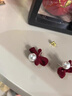 芯奢情人節小香風(fēng)耳釘女紅色蝴蝶結仿珍珠復古耳環(huán)高級感訂婚耳飾耳墜 紅色蝴蝶結耳環(huán) 曬單實(shí)拍圖