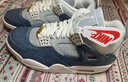 耐克（NIKE）喬丹男女同款AJ4水洗丹寧復刻運動(dòng)鞋休閑鞋 IB6716-100 38 曬單實(shí)拍圖