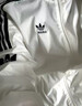 adidas情侶款復古風(fēng)梭織立領(lǐng)夾克外套男女秋季阿迪達斯官方三葉草   亮白   M 曬單實(shí)拍圖