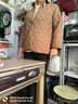 梵花秀（fanhuaxiu）媽媽秋冬輕薄羽絨棉服中老年女裝秋裝夾棉外套中年女冬季棉衣棉襖 咖啡 羽絨棉風(fēng)衣 5XL 建議穿160-180斤 曬單實(shí)拍圖