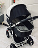 紐貝耳newber嬰兒車(chē) 嬰兒推車(chē) 嬰兒車(chē)0-3歲用折疊可坐可躺帶減震 可換向 黑白 防風(fēng)保暖罩+防蚊罩+護脊板 曬單實(shí)拍圖