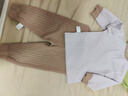 巴厘小豬寶寶睡衣春秋季男童內衣套裝女童高腰護肚家居服衣服兒童秋衣秋褲 風(fēng)信紫+摩卡色  80 曬單實(shí)拍圖
