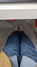 UR2025秋季新款女裝復古休閑水洗貓須闊腿牛仔長(cháng)褲UYY850241 霧霾藍 28 曬單實(shí)拍圖