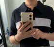 初語撞色條紋短袖polo裙女2024夏季新款復(fù)古減齡寬松連衣裙長裙 藏青色 M 曬單實拍圖