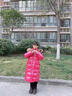迪士尼（Disney）女童羽絨服2025新品冬季兒童長款加厚過膝免洗洋氣90白鴨絨中大童 紅色 140 cm 曬單實(shí)拍圖