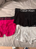 Calvin Klein內衣25秋季新款男士三條裝醒目提花ck棉質(zhì)防夾臀四角褲平角內褲男 ZBF-太空黑/大理石灰/龐貝紅 M 曬單實(shí)拍圖
