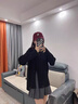 矜持范毛衣女針織衫女秋冬2025新款內搭半高領(lǐng)下擺開(kāi)叉寬松打底衫女 黑色 S 建議80-95斤 曬單實(shí)拍圖
