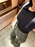 優(yōu)衣庫女裝圓領短T恤短袖迷你T修身百搭辣妹顯瘦打底新款474410 09 黑色 L /160/88A 曬單實拍圖