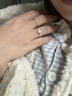 I DoPT950鉑金鉆戒1克拉經(jīng)典圓包培育鉆石婚戒求婚結婚紀念禮物 經(jīng)典圓包-1克拉鉆 17號 曬單實(shí)拍圖