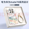 XP適用華為mate70pro手機殼鏡頭全包Mate70pro+軟散熱硅膠國潮男女高級感防摔帶掛繩-古董白國風(fēng)山水 曬單實(shí)拍圖
