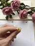 QMXD越南仿沙金拉絲小方糖耳釘女生耳環(huán)小清新高級感耳飾女生日禮物 四葉草耳釘 曬單實(shí)拍圖