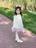 G.DUCKKIDS小黃鴨公主裙女童連衣裙春秋兒童小香風(fēng)裙子秋冬女寶寶毛衣針織裙 小香風(fēng) 90 建議1~2歲【 80-90cm】cm 曬單實(shí)拍圖