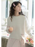 妍莉芬（yanlifen）衛衣女裝小個(gè)子休閑職業(yè)秋季新款女裝套裝2025年秋裝衣服兩件套裝 白色針織衫+藍色直筒闊腿褲 S 曬單實(shí)拍圖