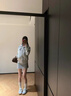 若盼韓系復古灰色開(kāi)衫波點(diǎn)小熊連帽長(cháng)袖衛衣女春秋百搭休閑原宿風(fēng)外套 灰色 M 95-110斤 曬單實(shí)拍圖
