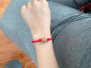 茂悅桃核手串?huà)雰盒『⑹荏@嚇配飾桃核防身隨護紅繩本命年桃木手鏈腳鏈 桃核手繩 曬單實(shí)拍圖