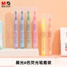 晨光（M&G）文具6色單頭熒光筆 辦公學(xué)生通用重點(diǎn)標(biāo)記筆 手繪手賬筆記號筆 6支/盒AHMT3702開學(xué)必備 曬單實(shí)拍圖