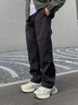 森馬（Semir）休閑褲男加絨三防戶(hù)外長(cháng)褲2025冬直筒褲子松緊腰百搭109725127102 曬單實(shí)拍圖