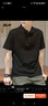GLM短袖t恤男透氣夏季翻領(lǐng)polo衫速干T恤冰絲感休閑運動(dòng)上衣黑色4XL 曬單實(shí)拍圖