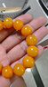 名珀世家蜜蠟手串男女老蜜蠟單圈圓珠雞油黃琥珀手鏈生日禮物送男友15mm 曬單實(shí)拍圖