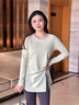 雪茜曼瑜伽服運動(dòng)上衣女速干長(cháng)袖t恤中長(cháng)款遮臀顯瘦透氣普拉提健身服 曬單實(shí)拍圖